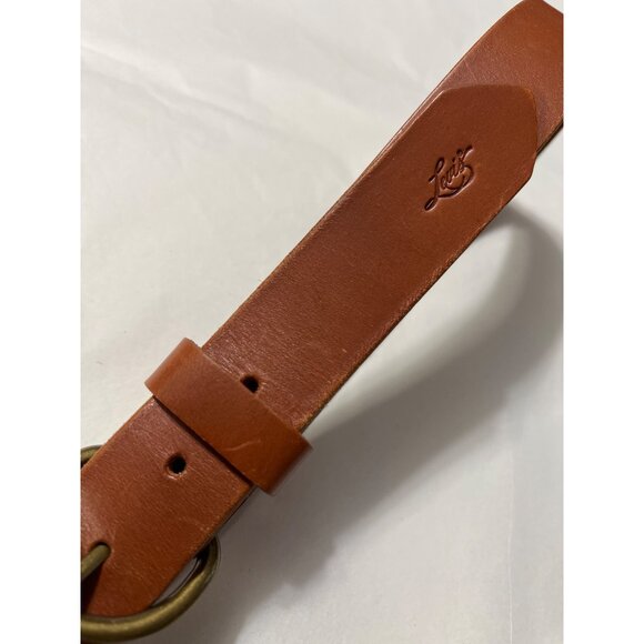 Levis Mens Brown Leather Belt Size 32 - Picture 3 of 8